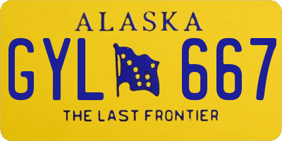 AK license plate GYL667
