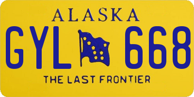 AK license plate GYL668
