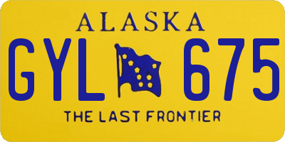 AK license plate GYL675