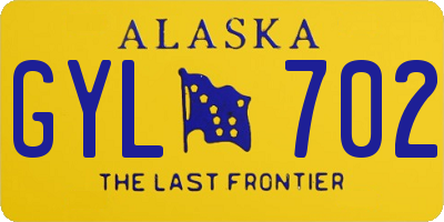 AK license plate GYL702