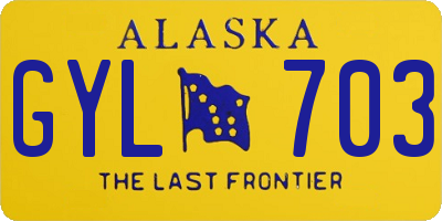 AK license plate GYL703