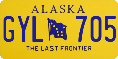 AK license plate GYL705