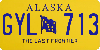 AK license plate GYL713