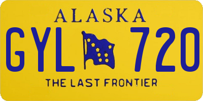 AK license plate GYL720