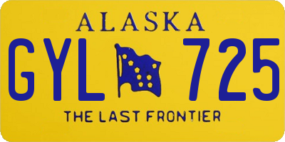 AK license plate GYL725