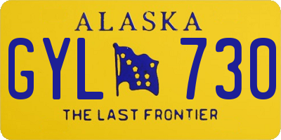 AK license plate GYL730