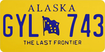 AK license plate GYL743