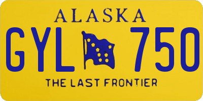 AK license plate GYL750