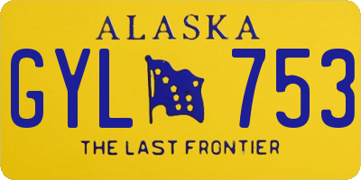 AK license plate GYL753