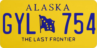 AK license plate GYL754