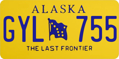 AK license plate GYL755