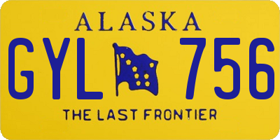 AK license plate GYL756