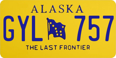AK license plate GYL757
