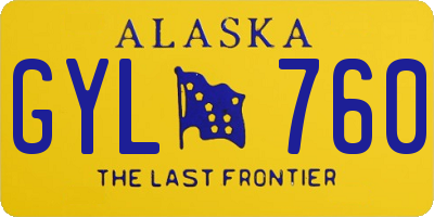 AK license plate GYL760