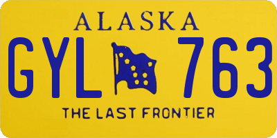 AK license plate GYL763