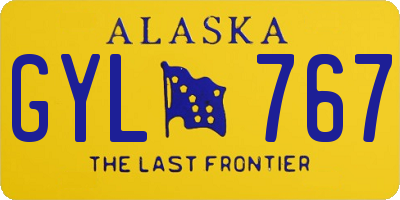 AK license plate GYL767