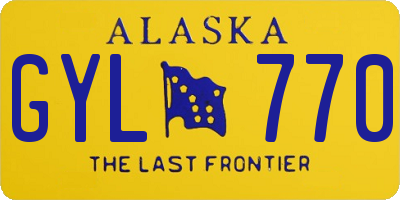AK license plate GYL770