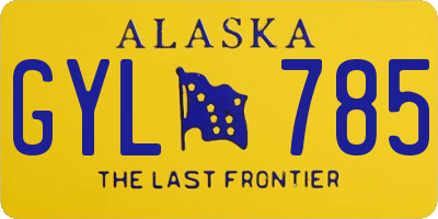 AK license plate GYL785