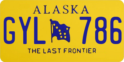 AK license plate GYL786