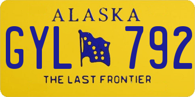 AK license plate GYL792