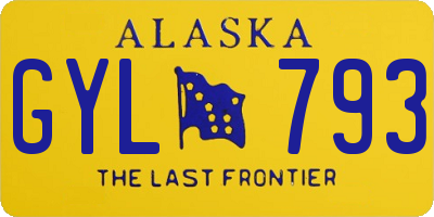 AK license plate GYL793