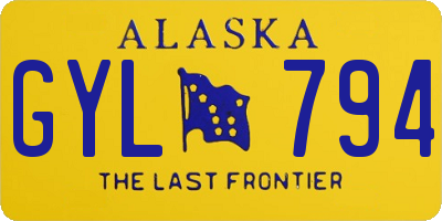 AK license plate GYL794