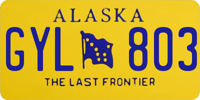 AK license plate GYL803
