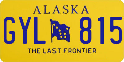 AK license plate GYL815