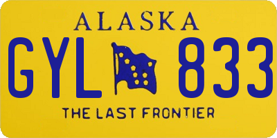 AK license plate GYL833