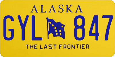 AK license plate GYL847