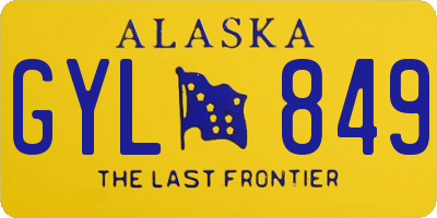 AK license plate GYL849