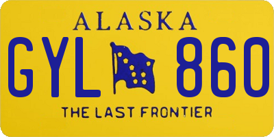 AK license plate GYL860