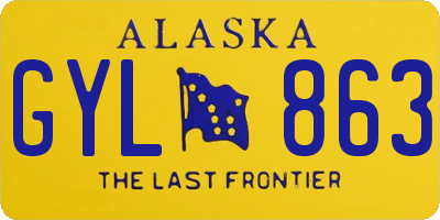 AK license plate GYL863