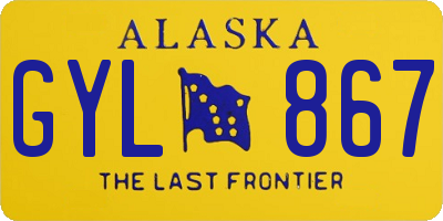 AK license plate GYL867