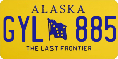 AK license plate GYL885