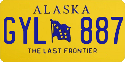 AK license plate GYL887