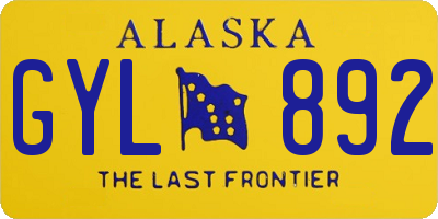 AK license plate GYL892