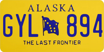 AK license plate GYL894