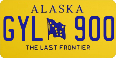 AK license plate GYL900