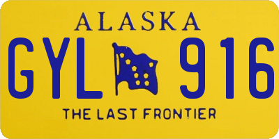 AK license plate GYL916