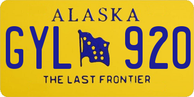 AK license plate GYL920