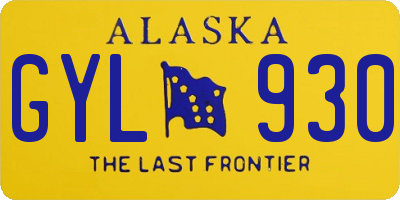 AK license plate GYL930