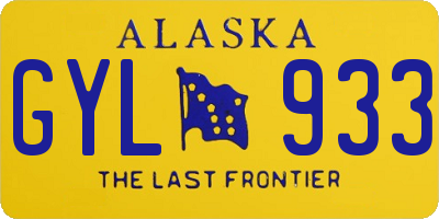 AK license plate GYL933