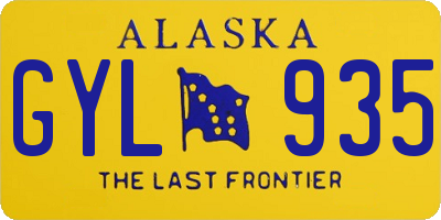 AK license plate GYL935