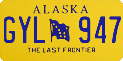 AK license plate GYL947