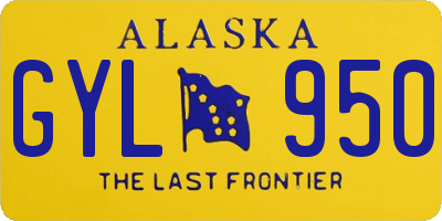 AK license plate GYL950