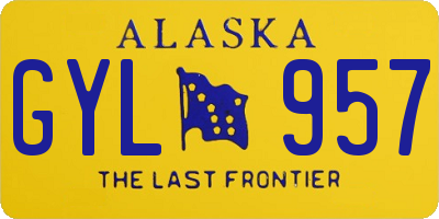AK license plate GYL957