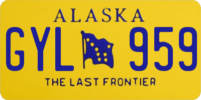 AK license plate GYL959