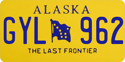 AK license plate GYL962