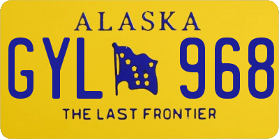 AK license plate GYL968